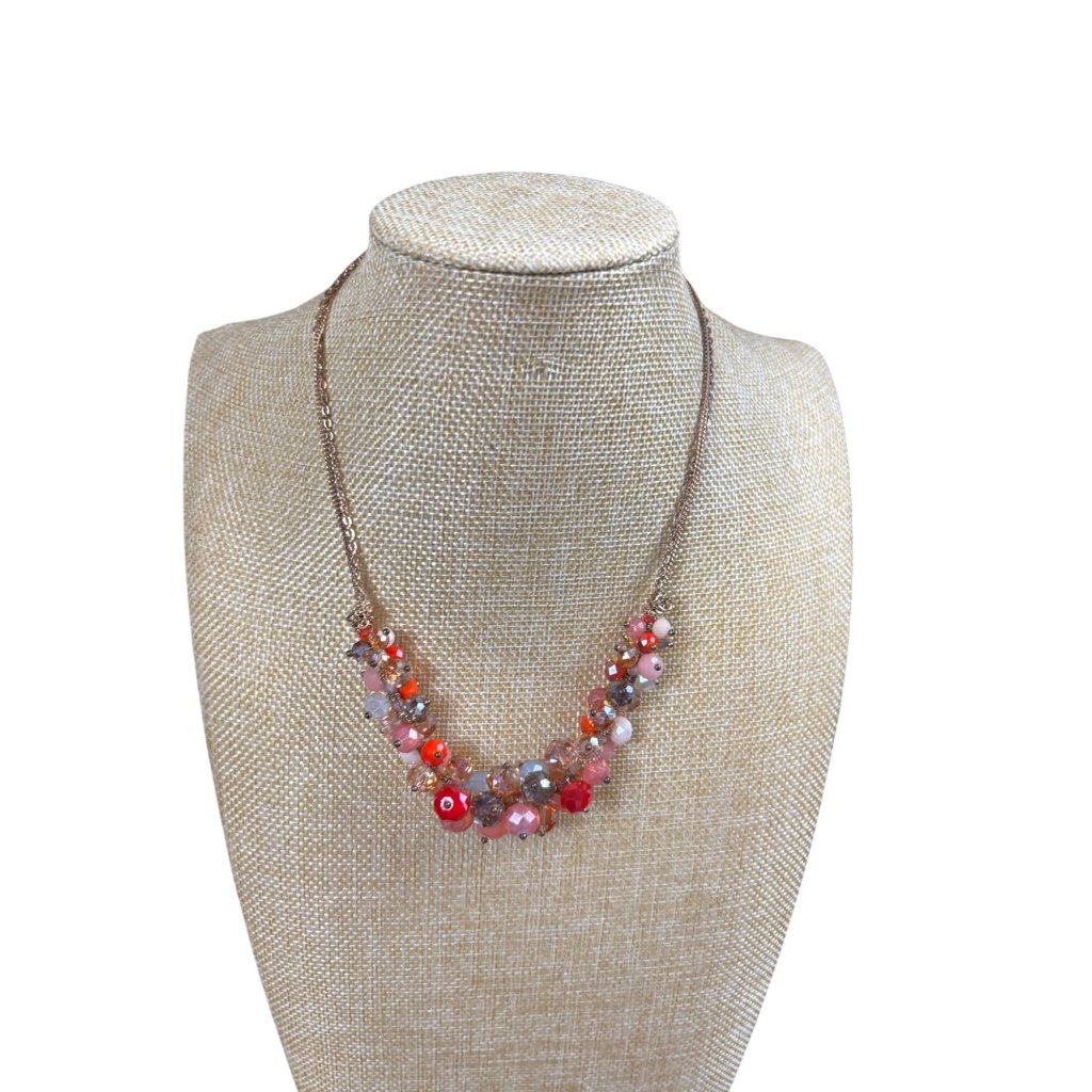 Ali-Khan Statement Multi-Color Beaded Necklace With Gold-Tone
